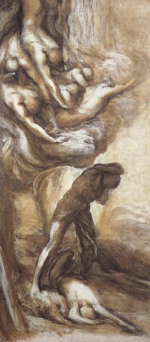 george frederic watts,o.m.,r.a. The Denunciation of Cain (mk37) china oil painting image